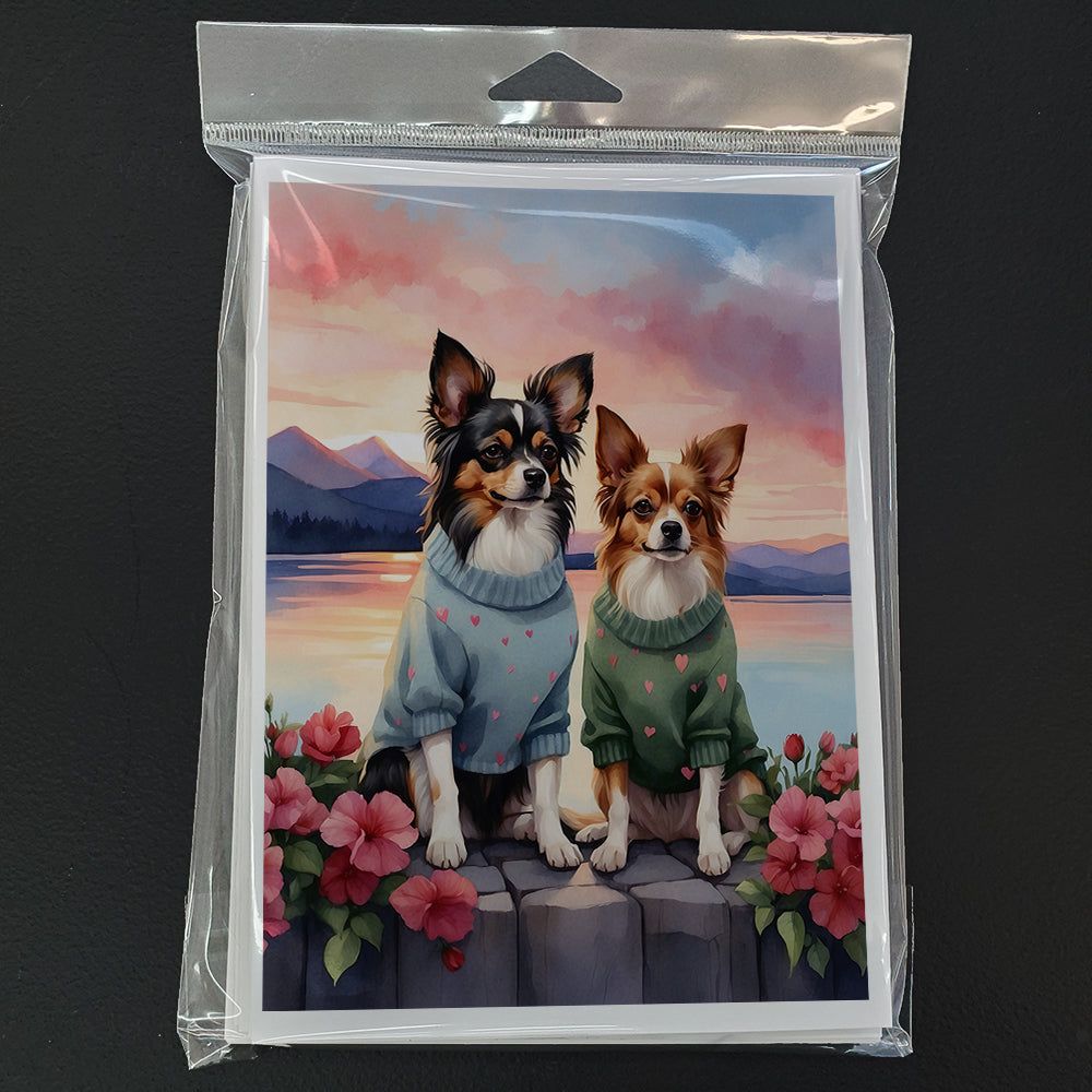 Papillon Two Hearts Greeting Cards Pack of 8