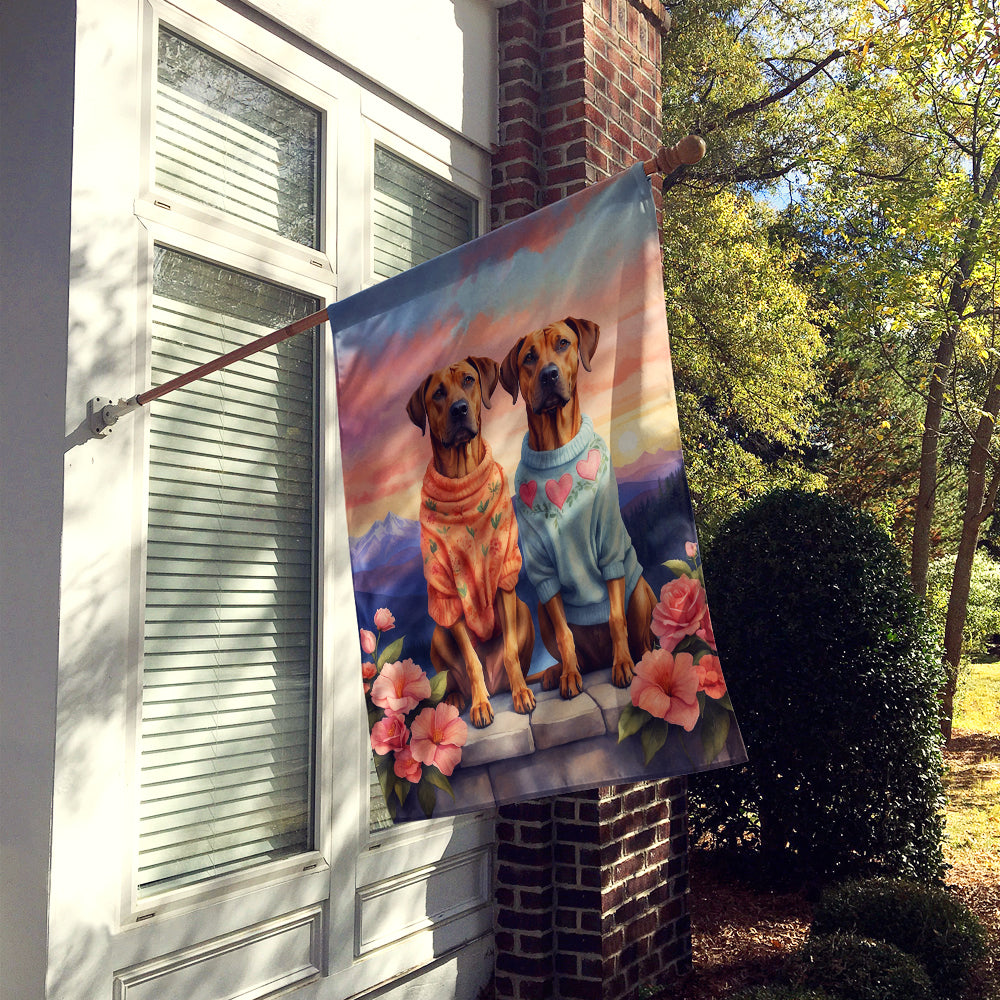 Buy this Rhodesian Ridgeback Two Hearts House Flag