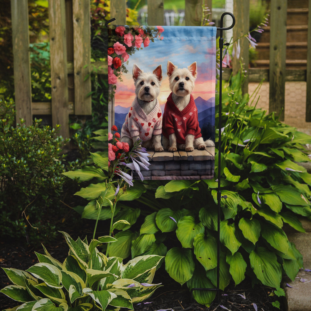 Buy this Westie Two Hearts Garden Flag