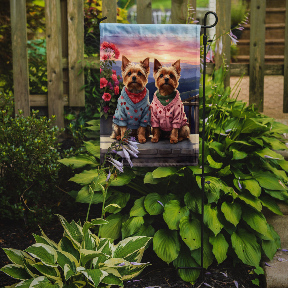 Buy this Yorkshire Terrier Two Hearts Garden Flag