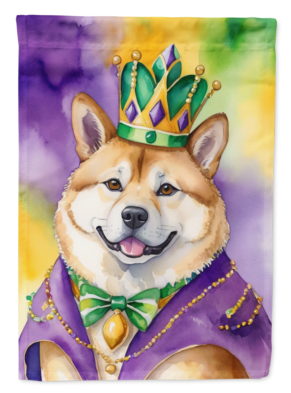 Buy this Akita King of Mardi Gras House Flag