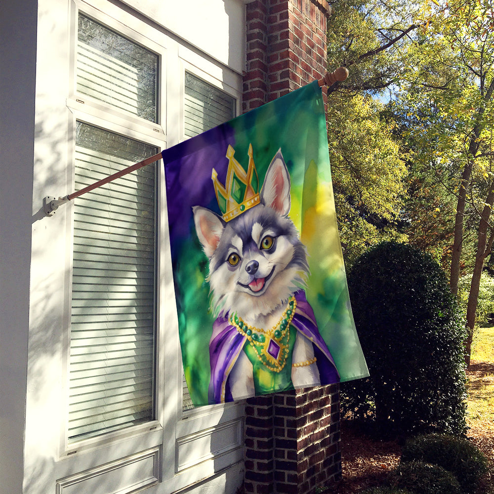 Buy this Alaskan Klee Kai King of Mardi Gras House Flag