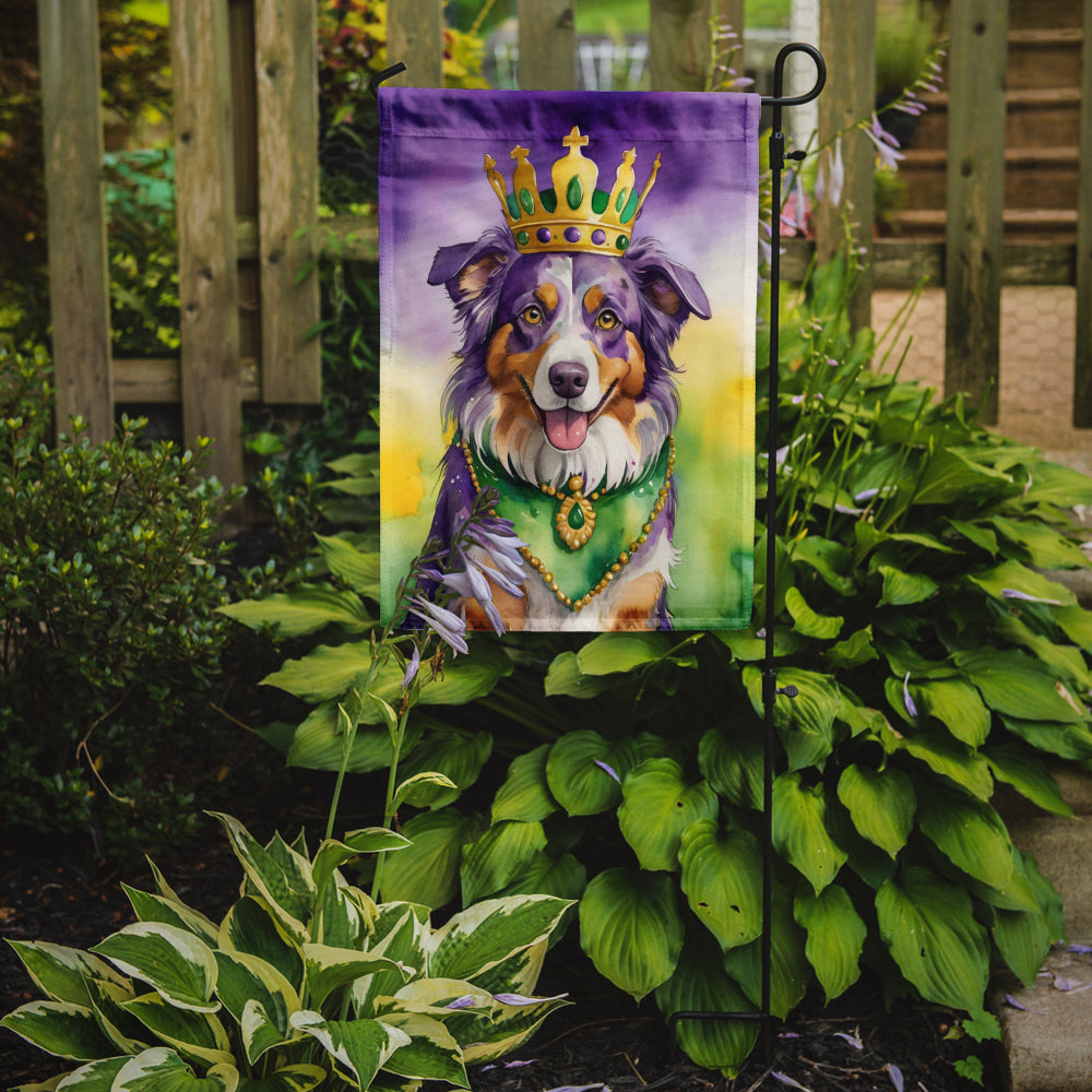 Buy this Australian Shepherd King of Mardi Gras Garden Flag