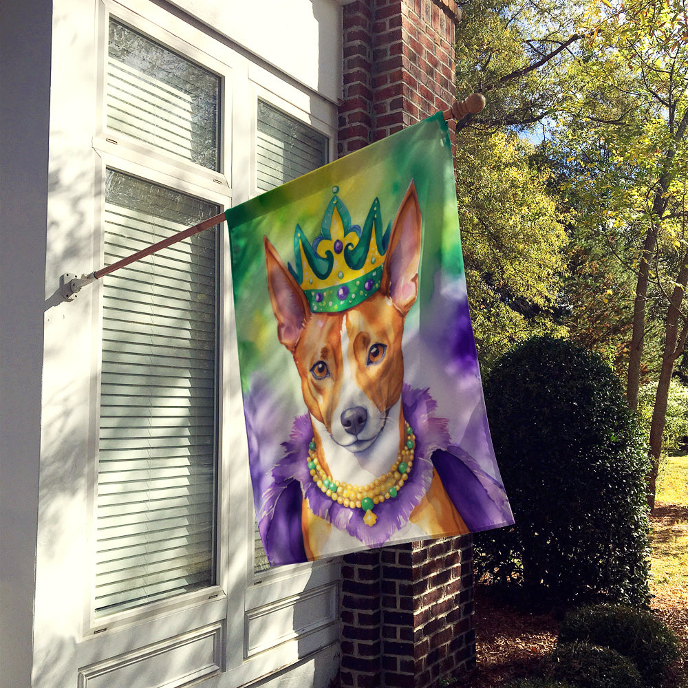 Buy this Basenji King of Mardi Gras House Flag