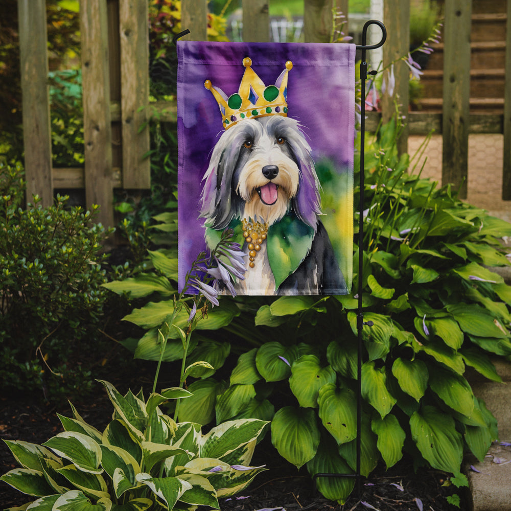 Buy this Bearded Collie King of Mardi Gras Garden Flag