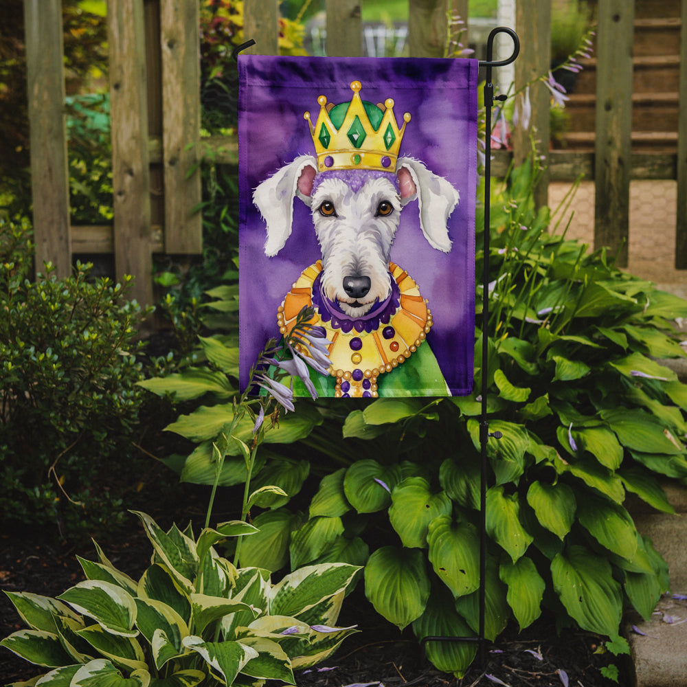 Bedlington Terrier King of Mardi Gras Garden Flag