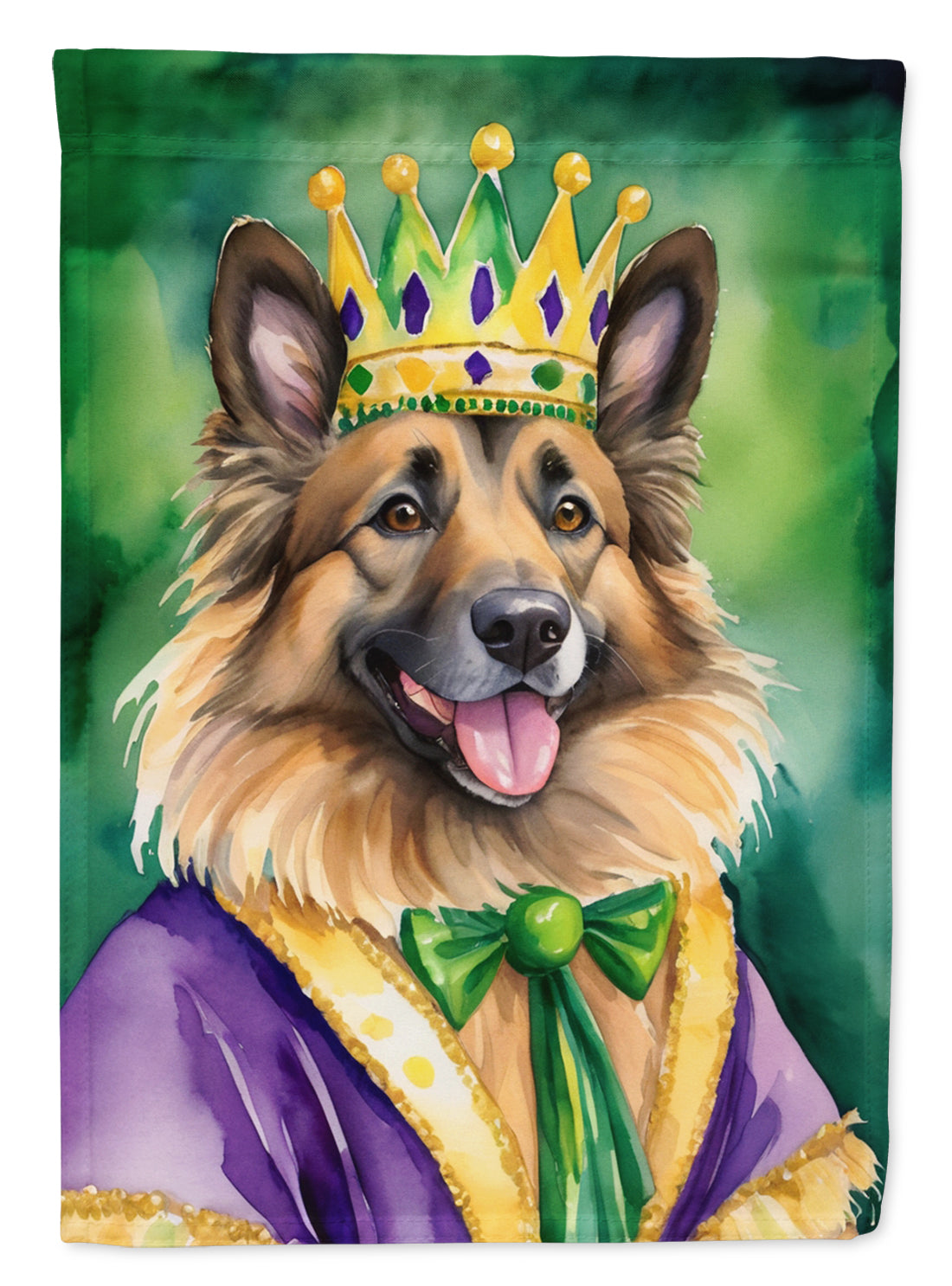 Buy this Belgian Tervuren King of Mardi Gras Garden Flag