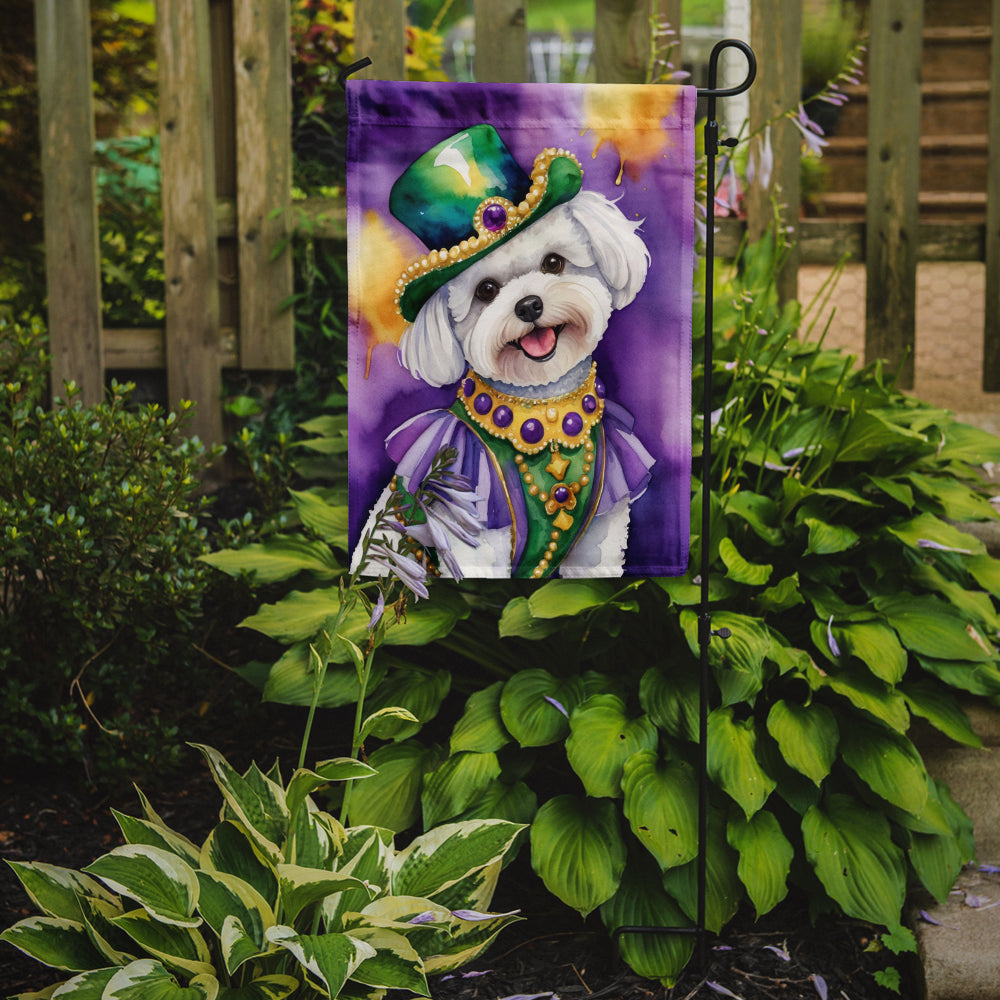 Buy this Bichon Frise King of Mardi Gras Garden Flag