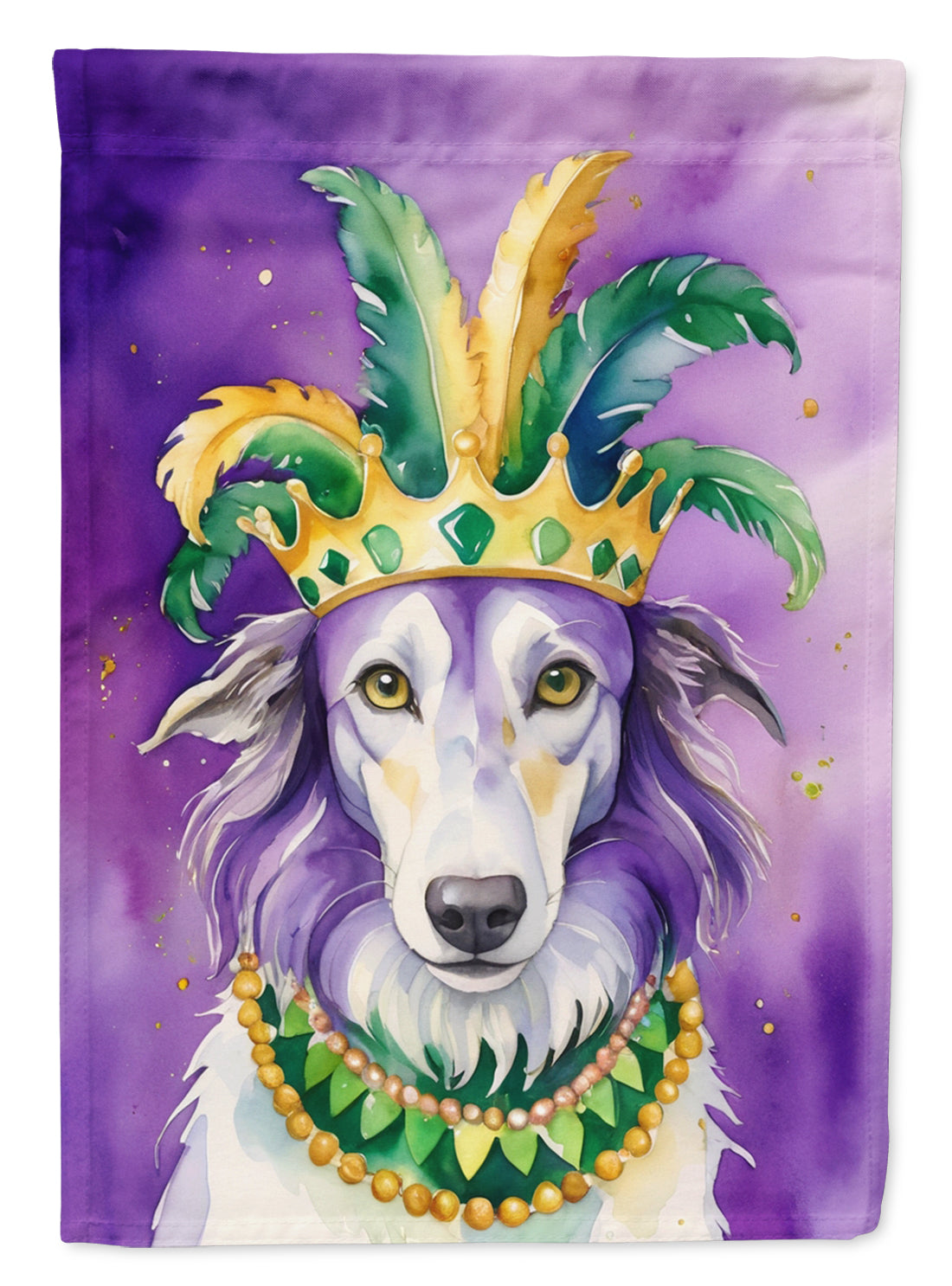 Buy this Borzoi King of Mardi Gras House Flag