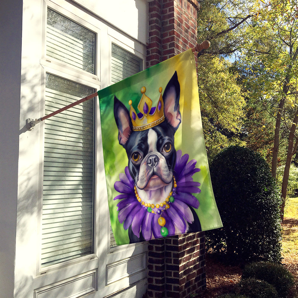 Buy this Boston Terrier King of Mardi Gras House Flag