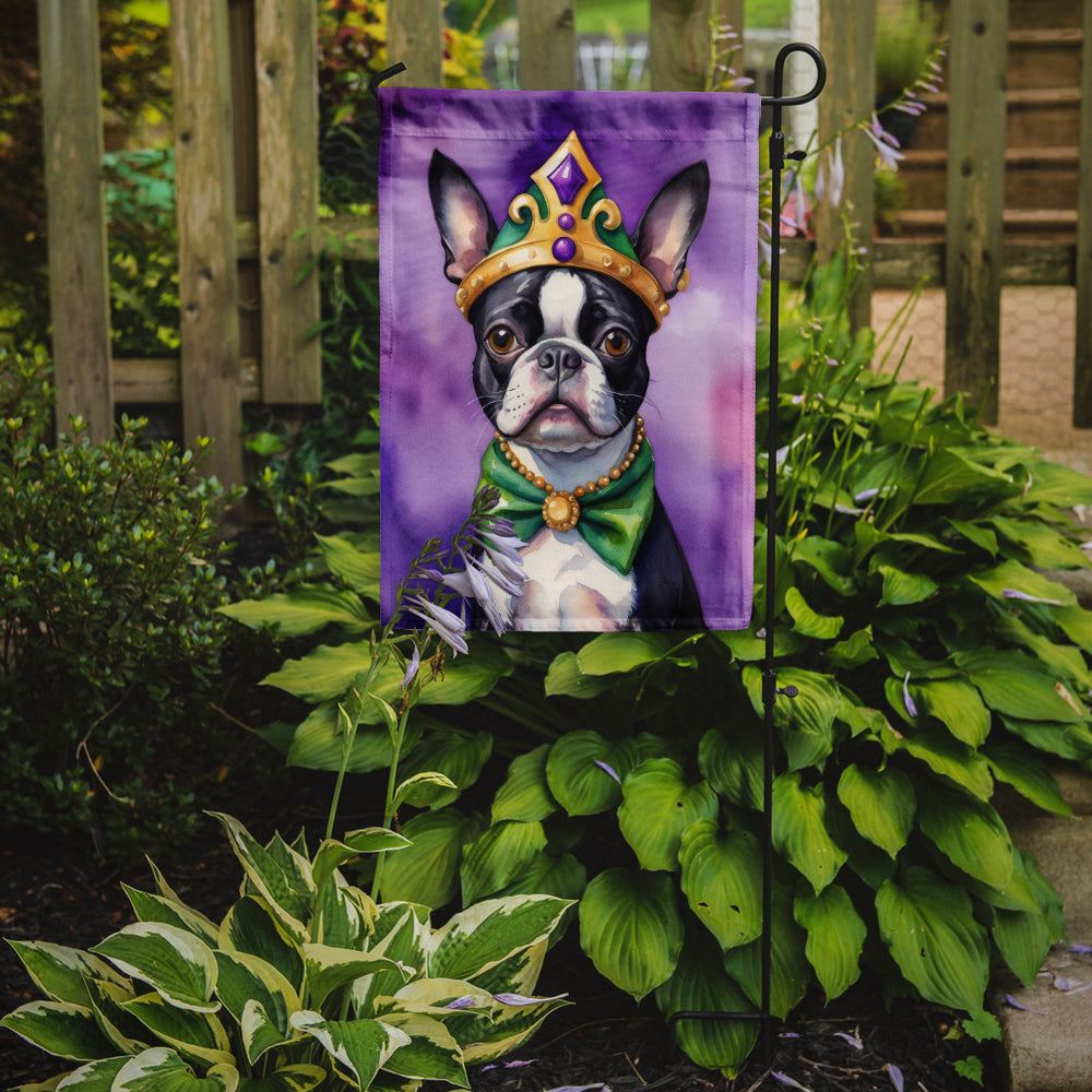 Buy this Boston Terrier King of Mardi Gras Garden Flag