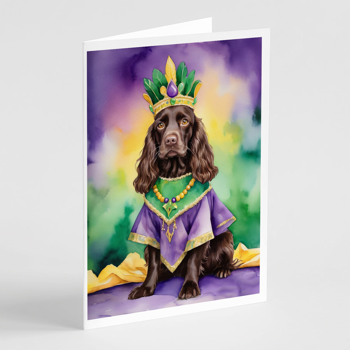 Buy this Boykin Spaniel King of Mardi Gras Greeting Cards Pack of 8