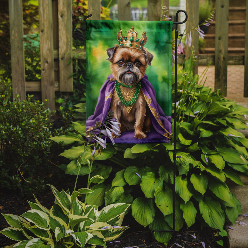 Buy this Brussels Griffon King of Mardi Gras Garden Flag