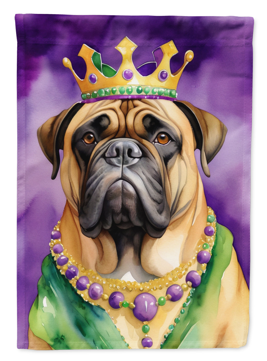 Buy this Bullmastiff King of Mardi Gras House Flag