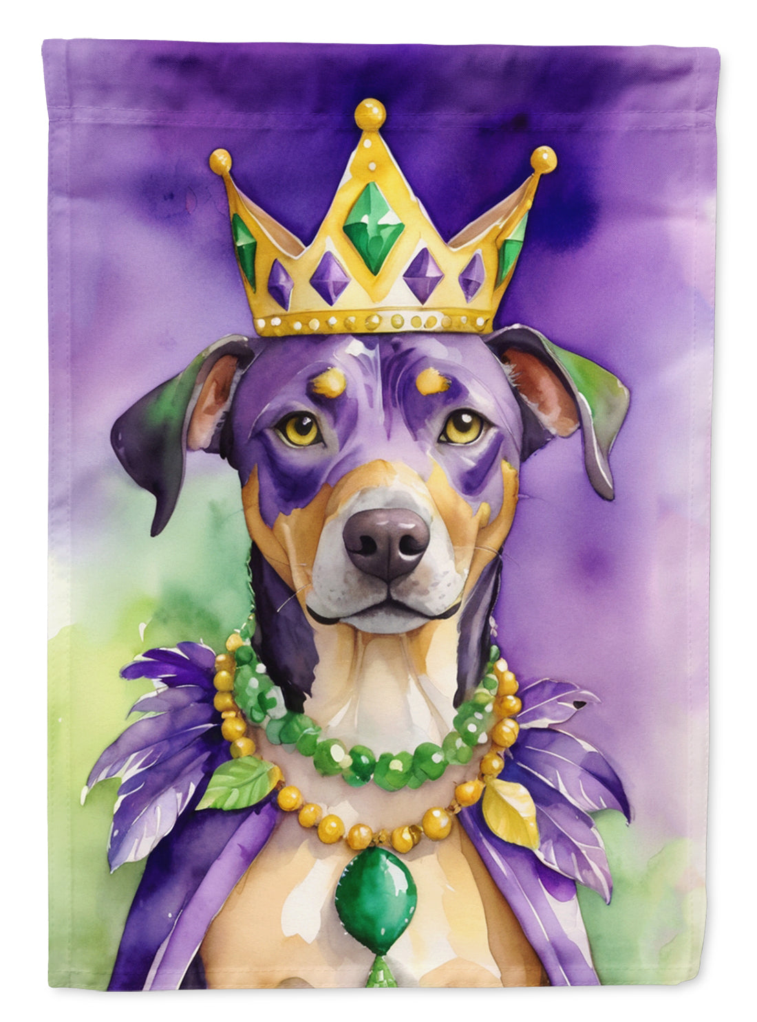 Buy this Catahoula King of Mardi Gras Garden Flag