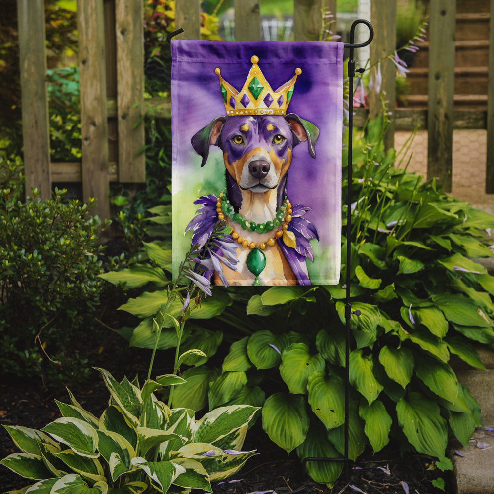 Catahoula King of Mardi Gras Garden Flag