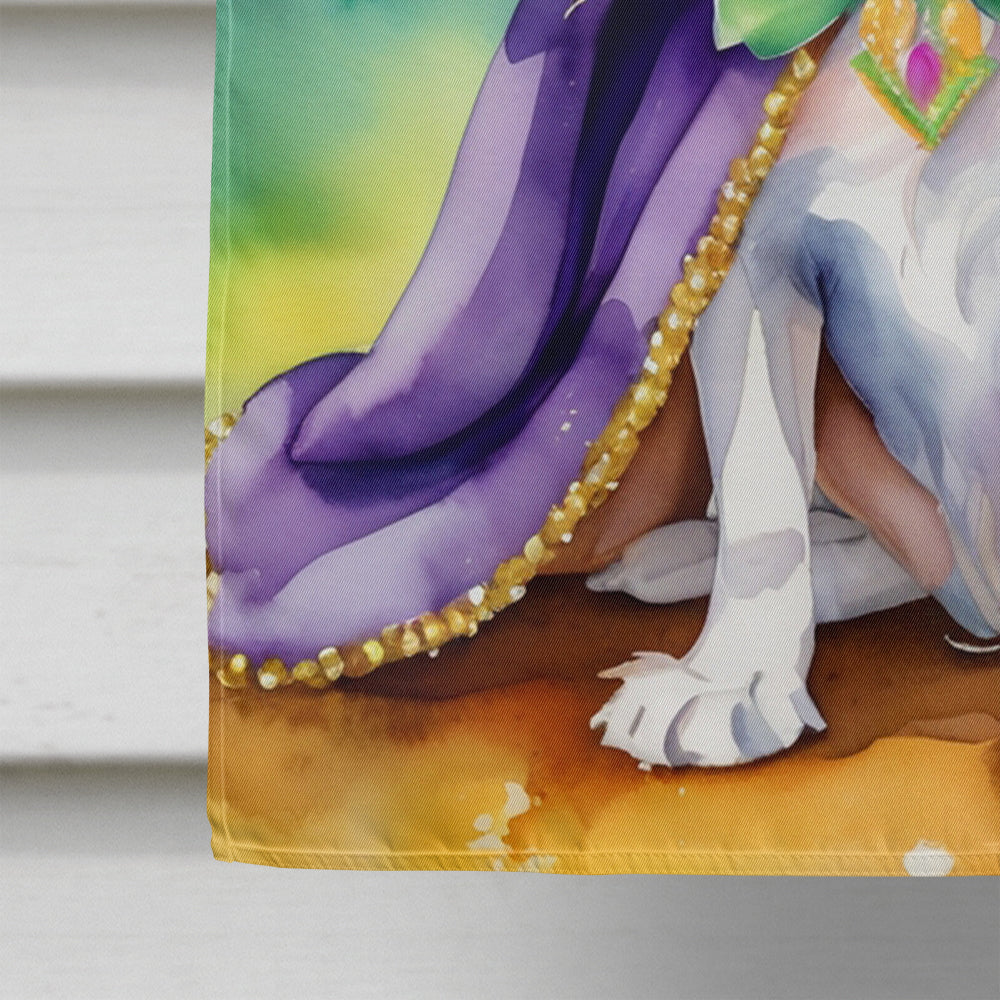 Cavalier Spaniel King of Mardi Gras House Flag