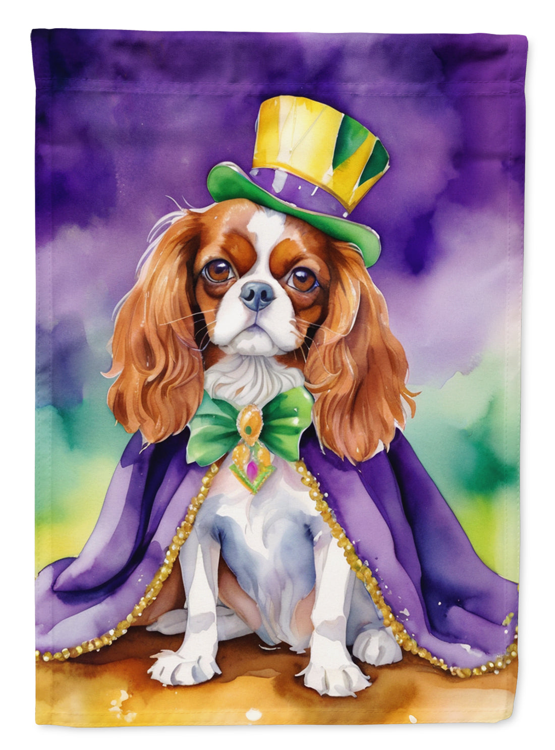 Buy this Cavalier Spaniel King of Mardi Gras House Flag