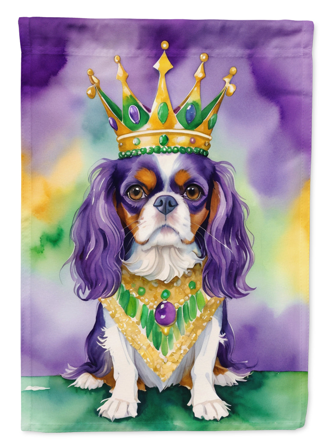 Buy this Cavalier Spaniel King of Mardi Gras House Flag