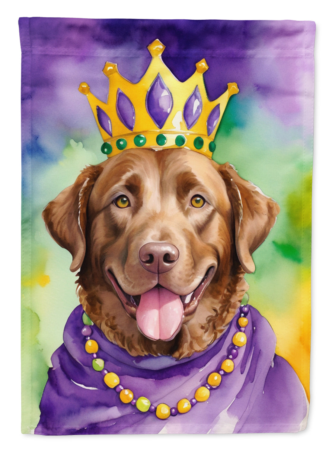 Buy this Chesapeake Bay Retriever King of Mardi Gras Garden Flag