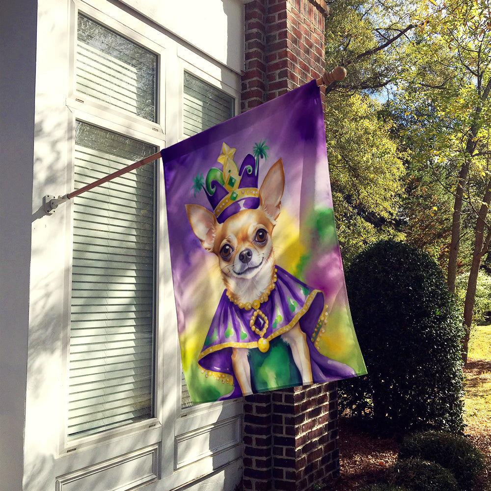 Chihuahua King of Mardi Gras House Flag