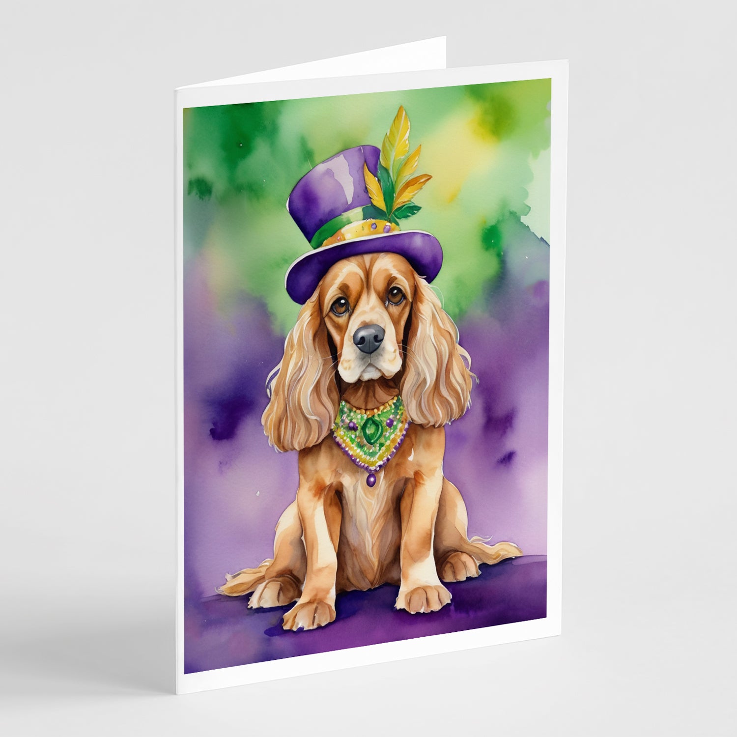 Buy this Cocker Spaniel King of Mardi Gras Greeting Cards Pack of 8