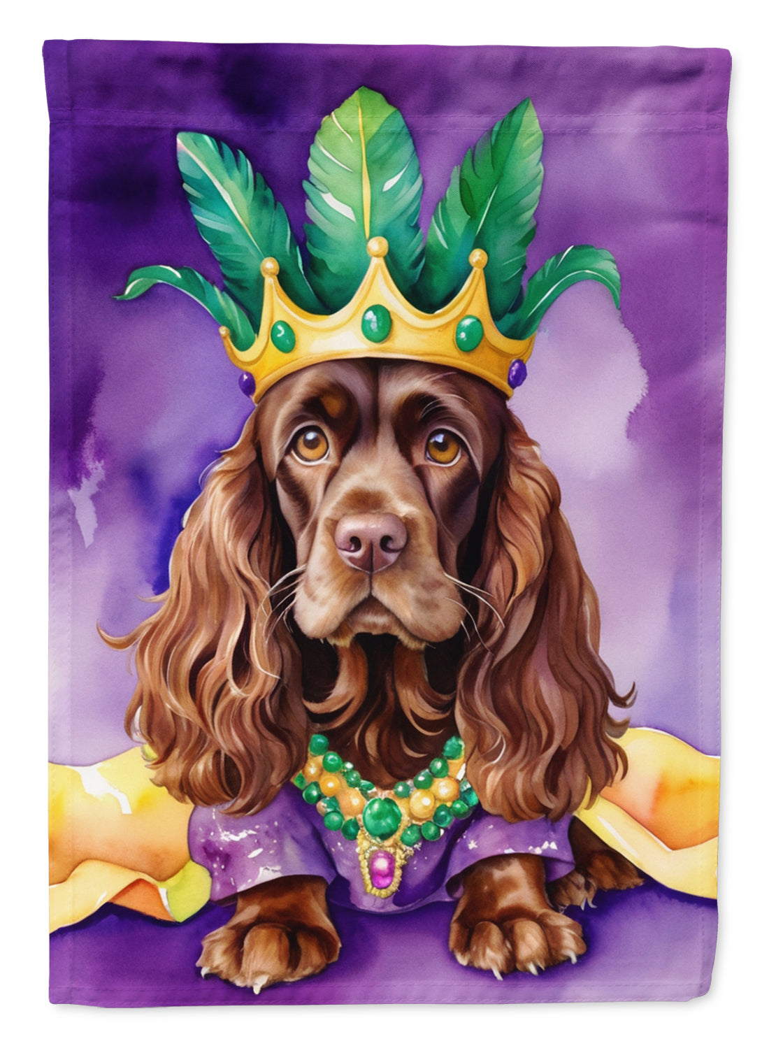 Buy this Cocker Spaniel King of Mardi Gras Garden Flag