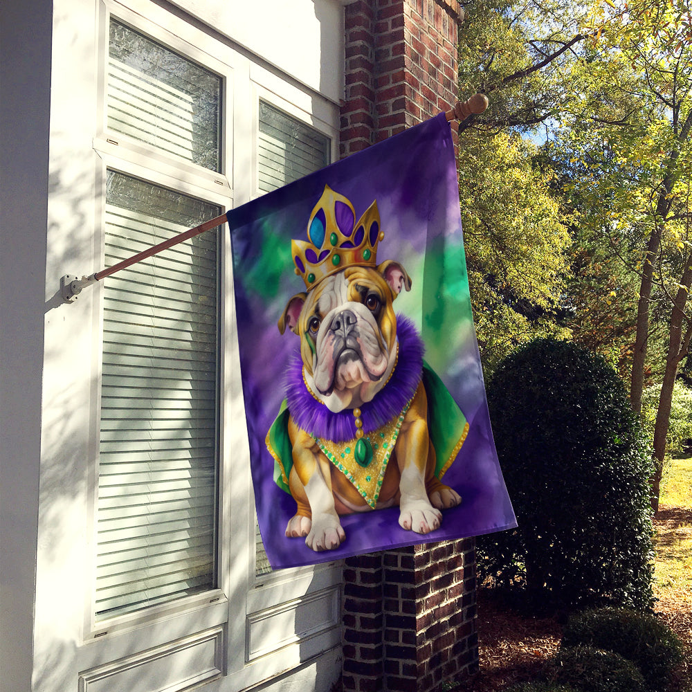 Buy this English Bulldog King of Mardi Gras House Flag