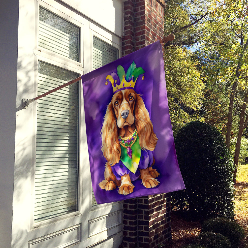 Buy this English Cocker Spaniel King of Mardi Gras House Flag