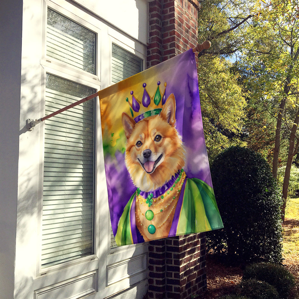 Buy this Finnish Spitz King of Mardi Gras House Flag