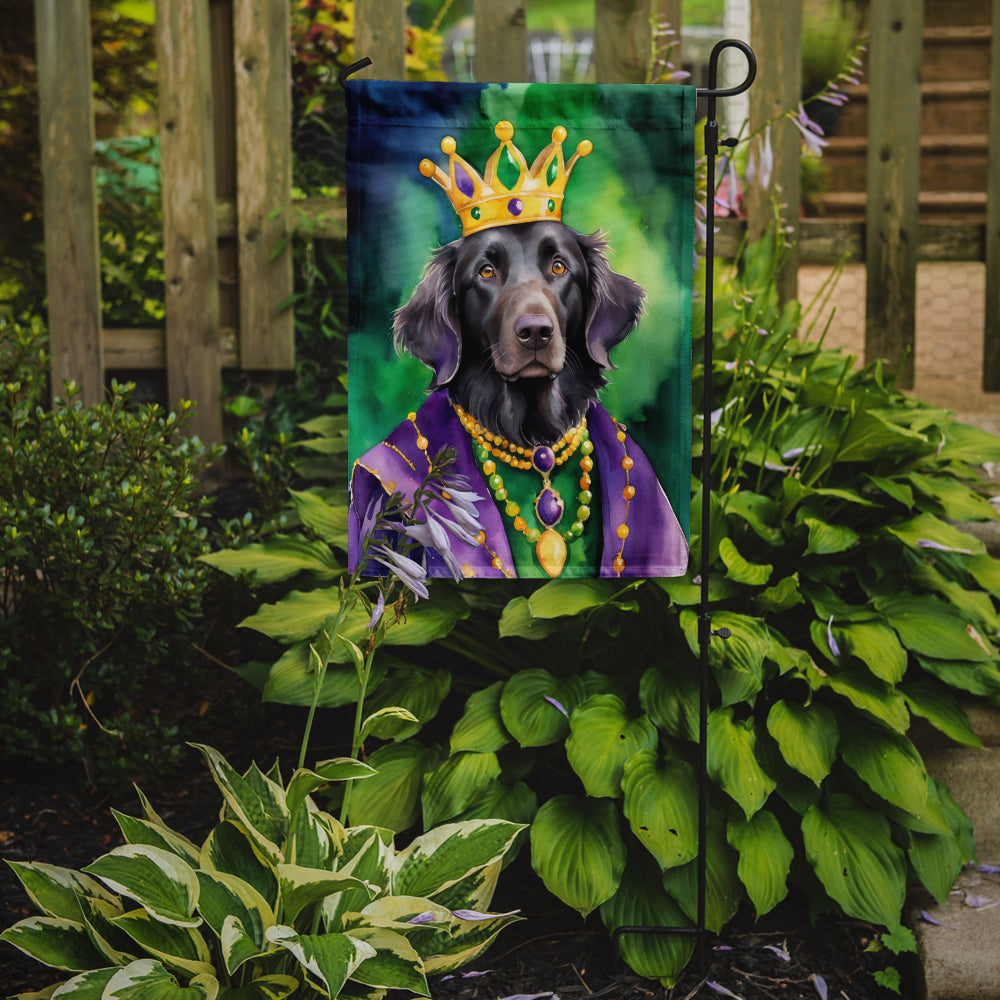 Buy this Flat-Coated Retriever King of Mardi Gras Garden Flag