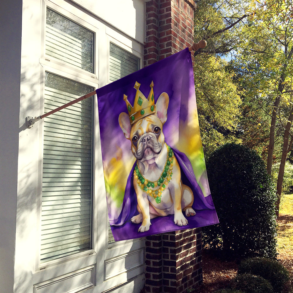 Buy this French Bulldog King of Mardi Gras House Flag