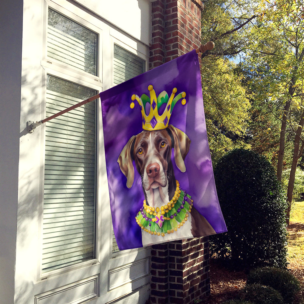 German Shorthaired Pointer King of Mardi Gras House Flag