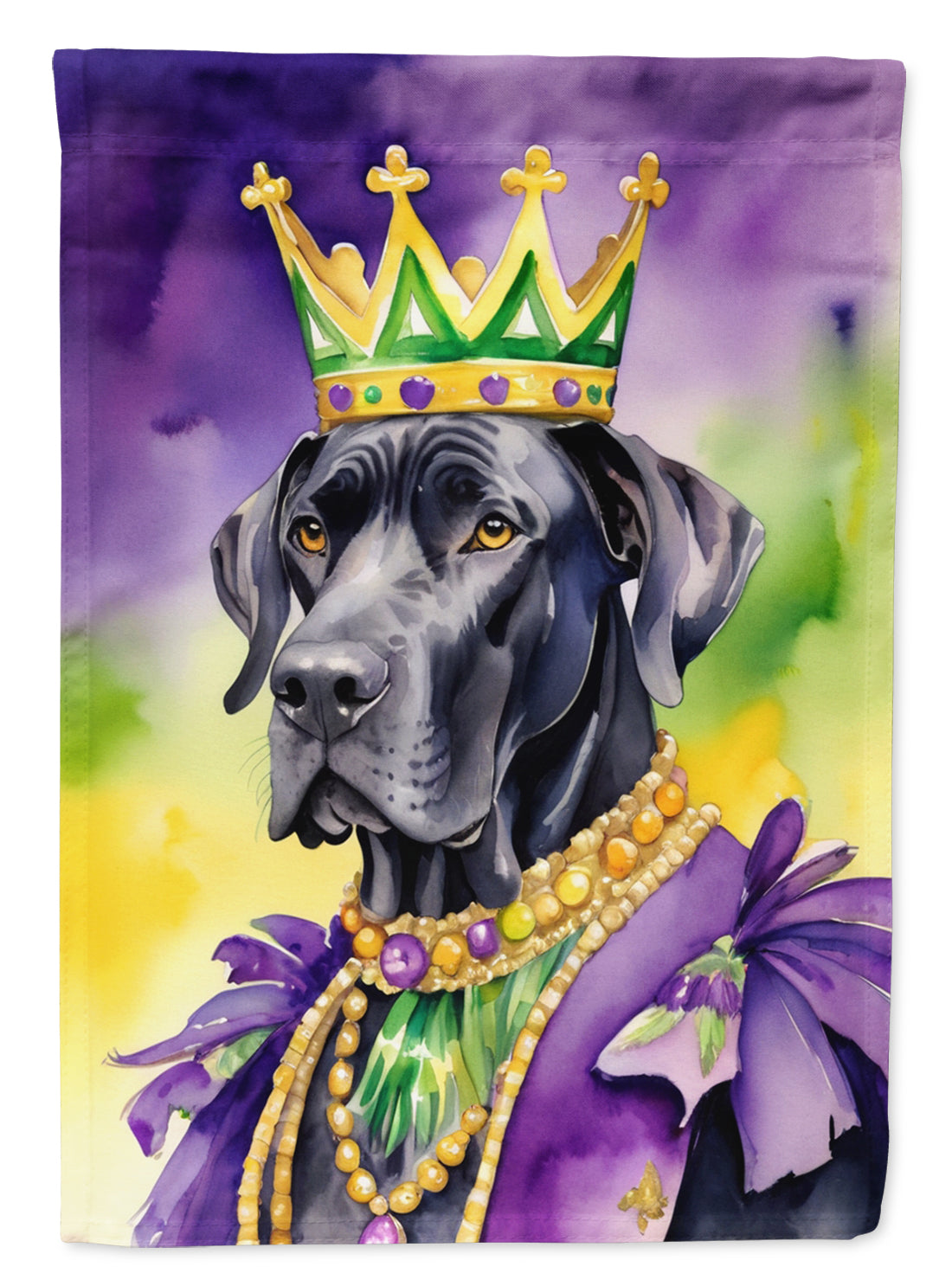 Buy this Great Dane King of Mardi Gras Garden Flag