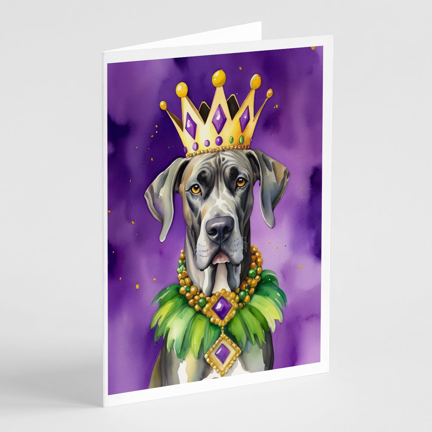 Buy this Great Dane King of Mardi Gras Greeting Cards Pack of 8