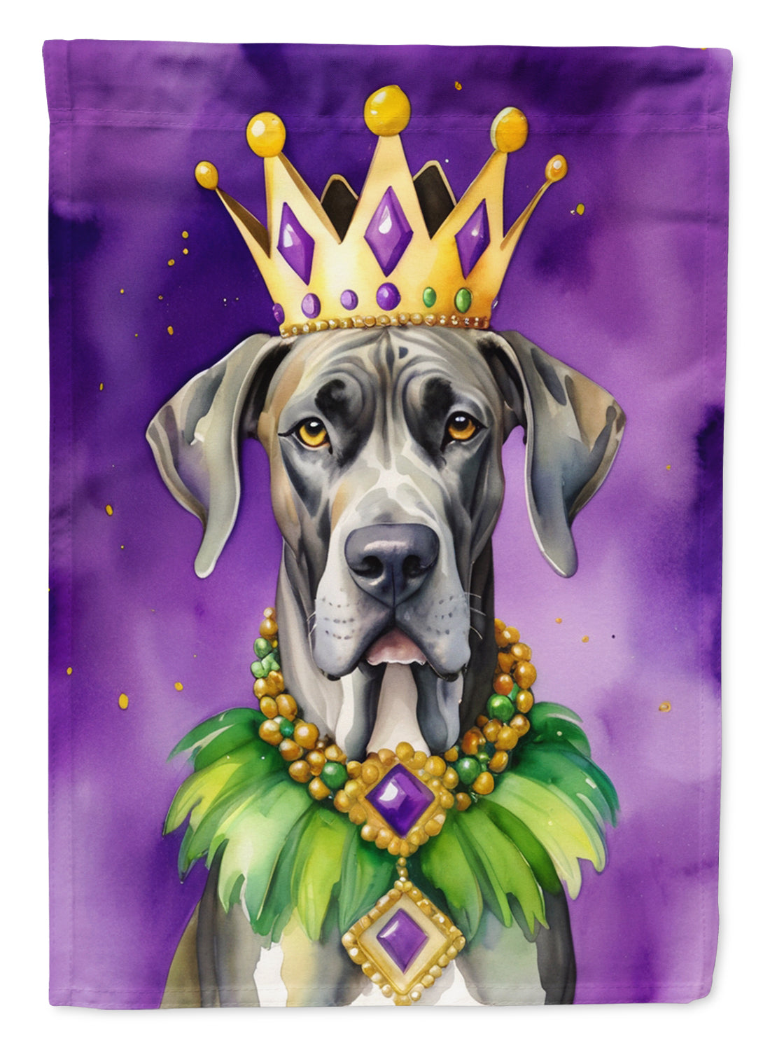 Buy this Great Dane King of Mardi Gras Garden Flag