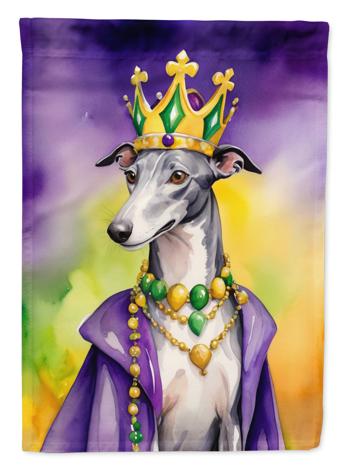 Buy this Greyhound King of Mardi Gras House Flag