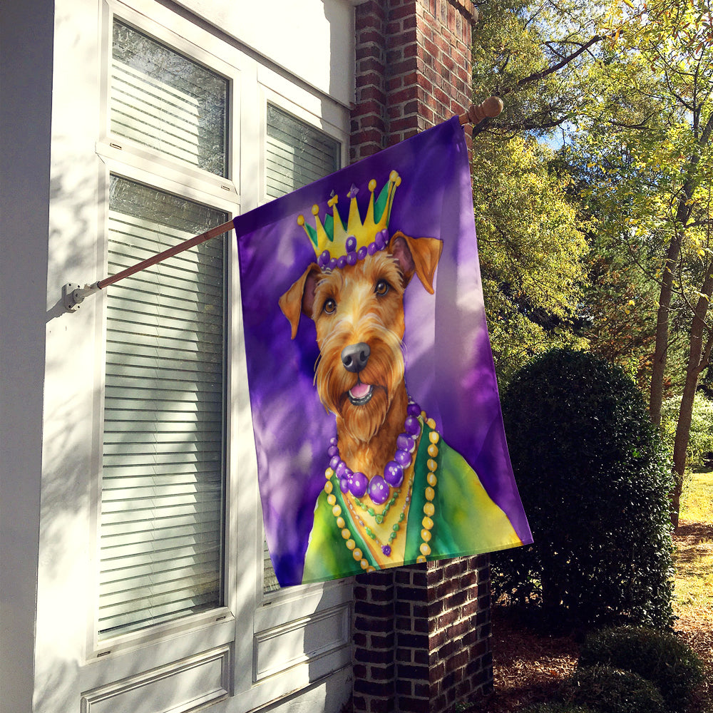 Buy this Irish Terrier King of Mardi Gras House Flag