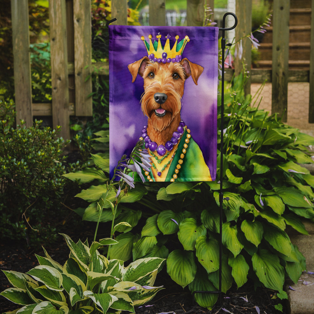 Buy this Irish Terrier King of Mardi Gras Garden Flag