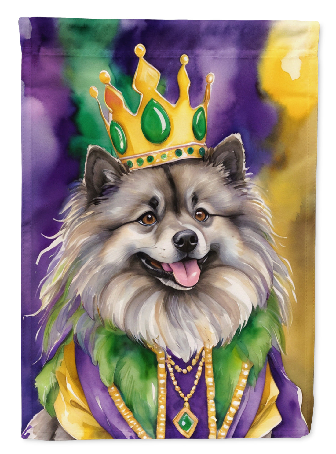 Buy this Keeshond King of Mardi Gras House Flag