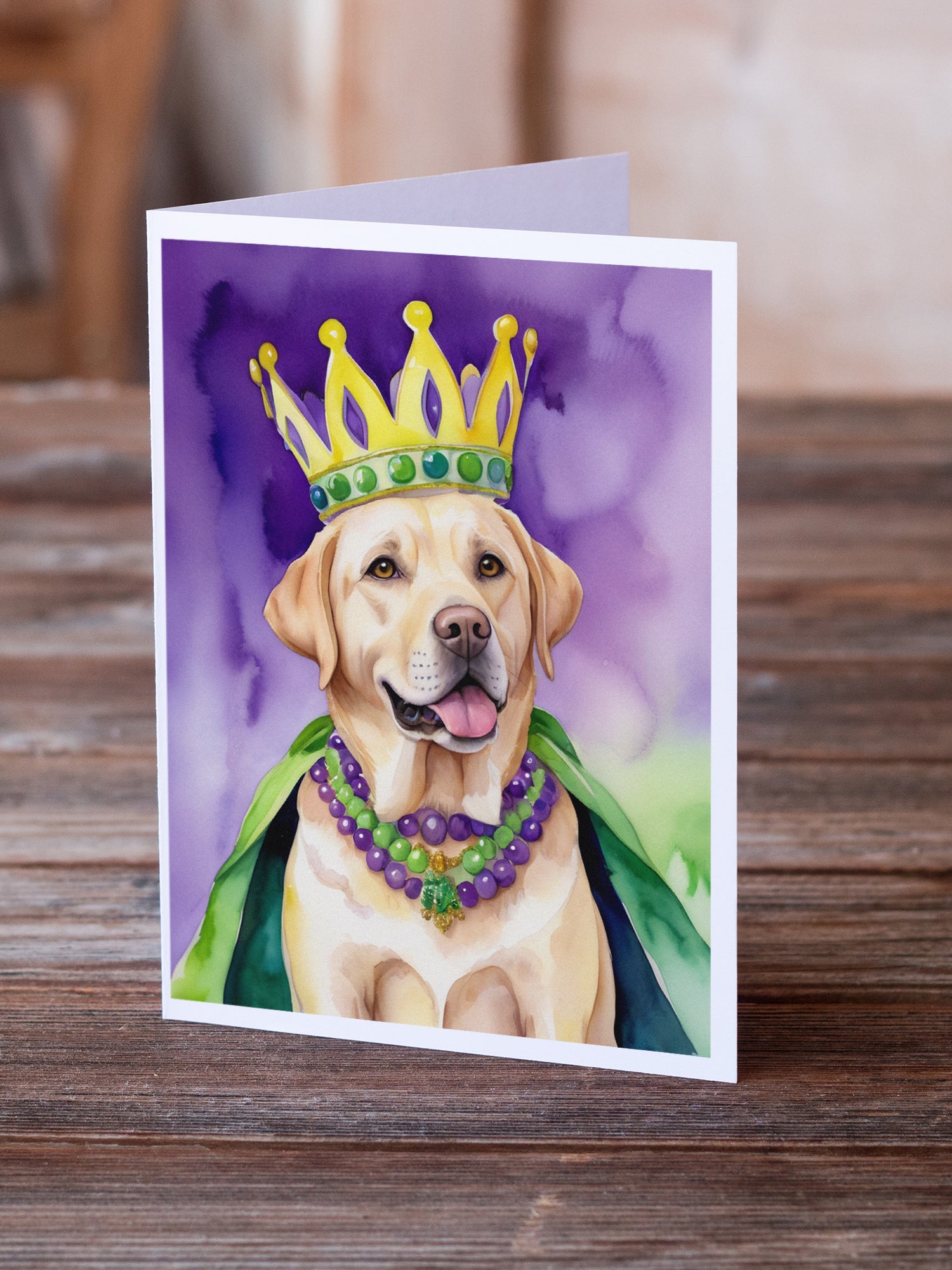 Buy this Labrador Retriever King of Mardi Gras Greeting Cards Pack of 8