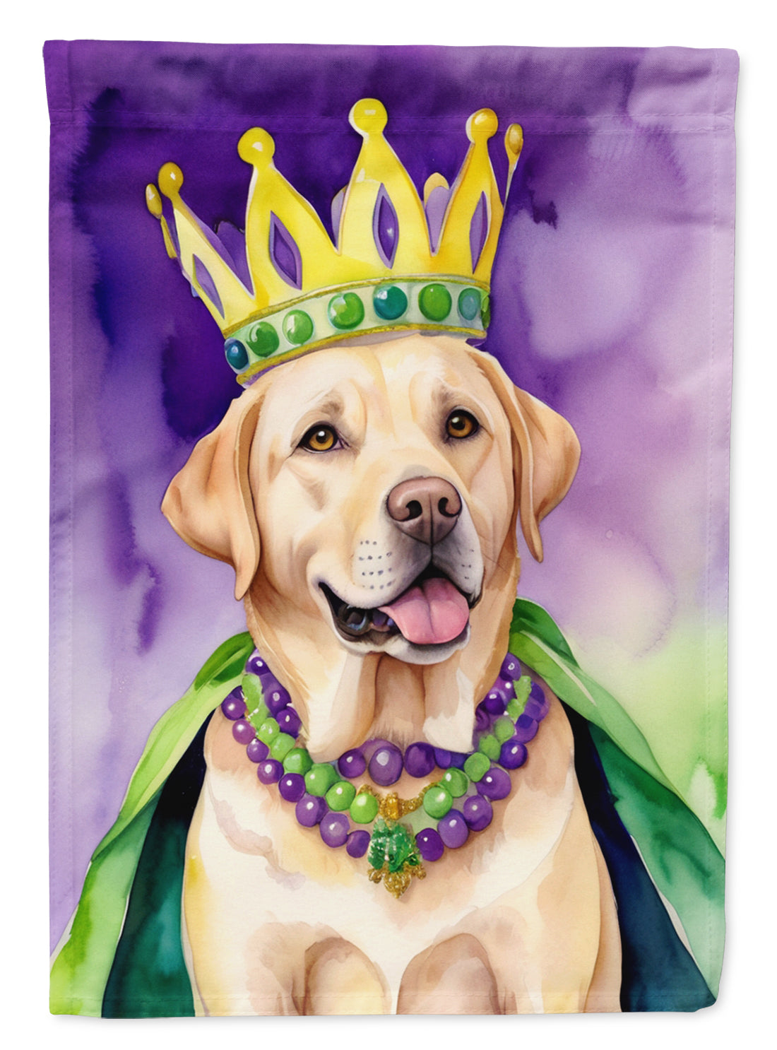 Buy this Labrador Retriever King of Mardi Gras Garden Flag