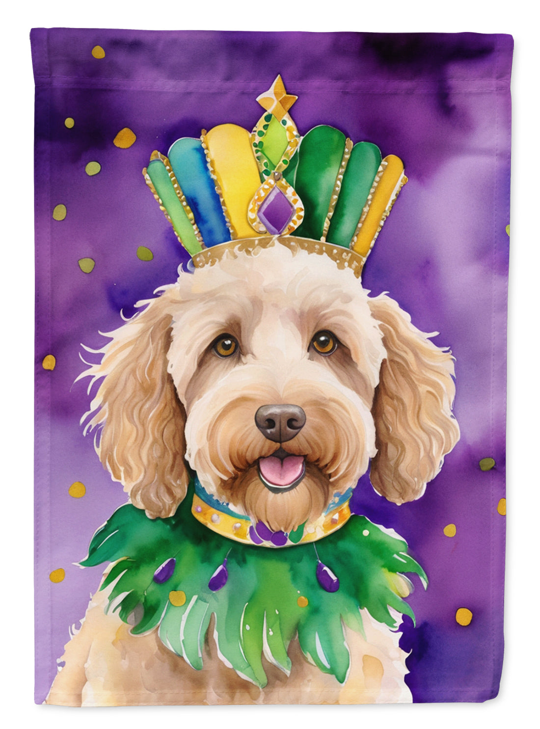 Buy this Labradoodle King of Mardi Gras House Flag