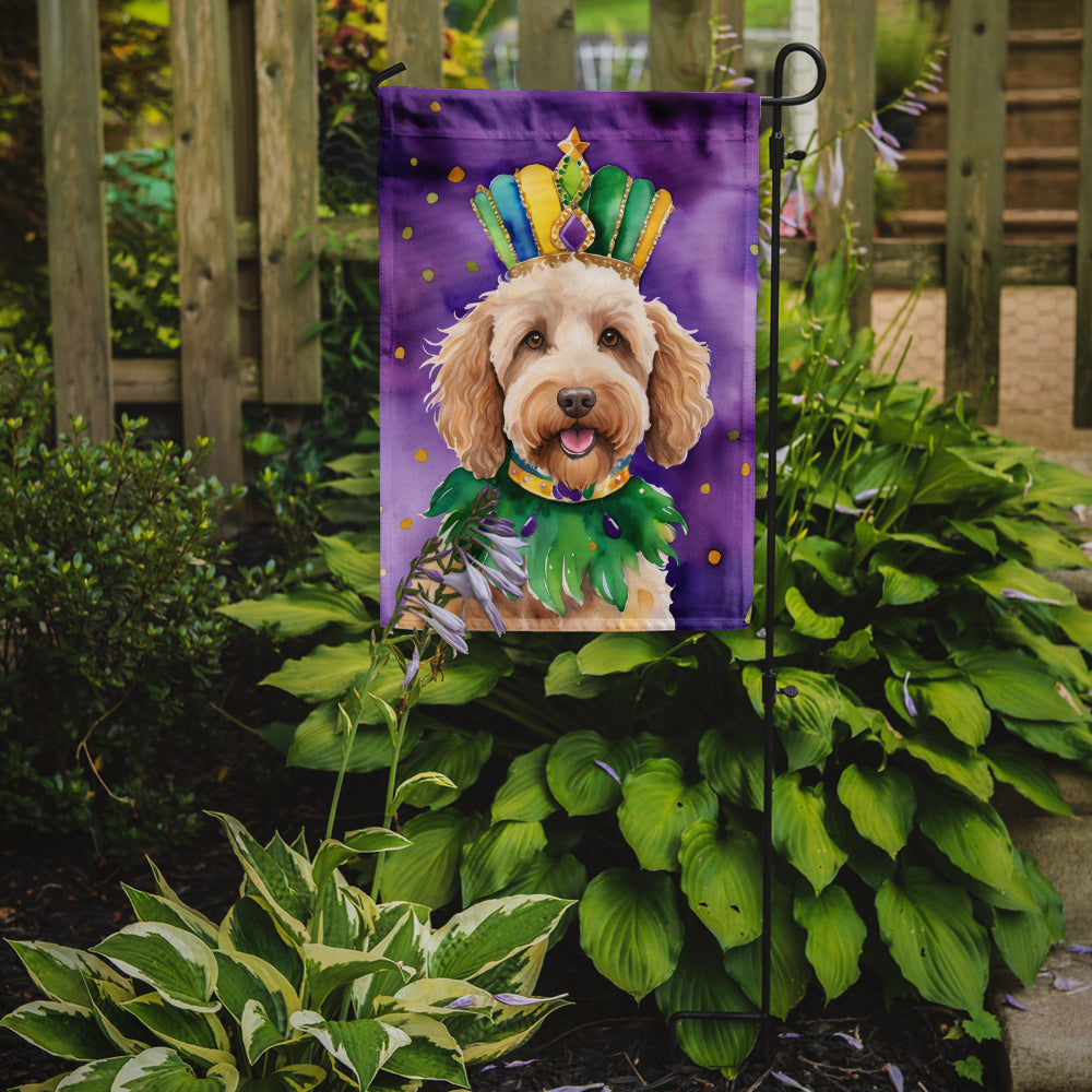 Buy this Labradoodle King of Mardi Gras Garden Flag