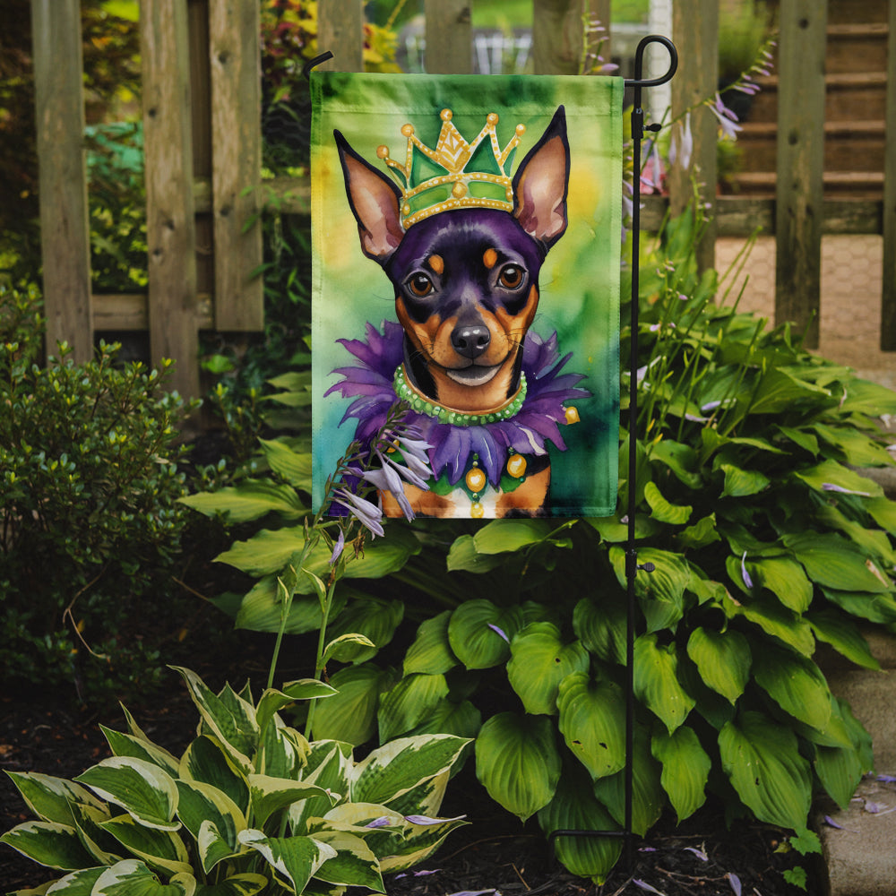 Buy this Miniature Pinscher King of Mardi Gras Garden Flag