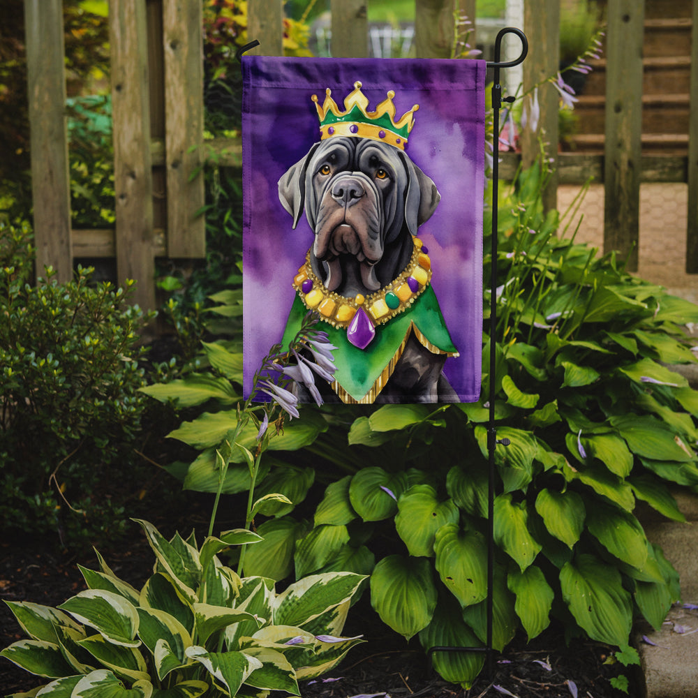 Neapolitan Mastiff King of Mardi Gras Garden Flag