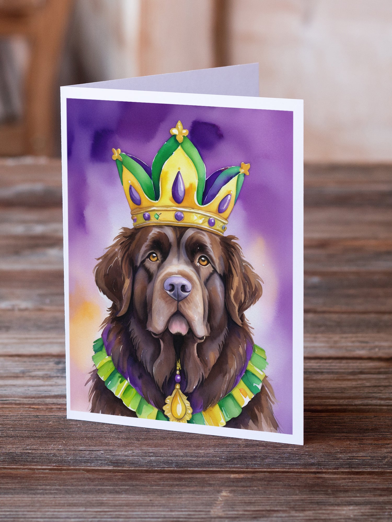 Newfoundland King of Mardi Gras Greeting Cards Pack of 8