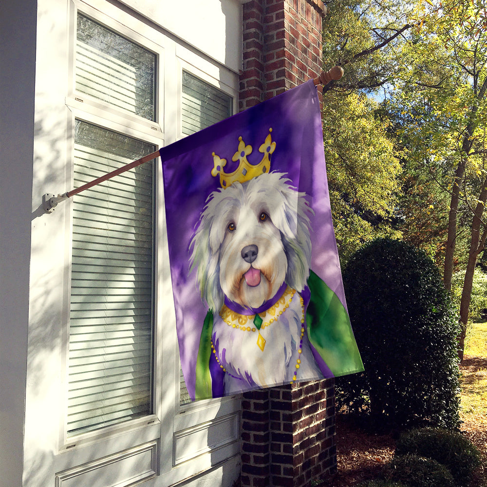 Buy this Old English Sheepdog King of Mardi Gras House Flag