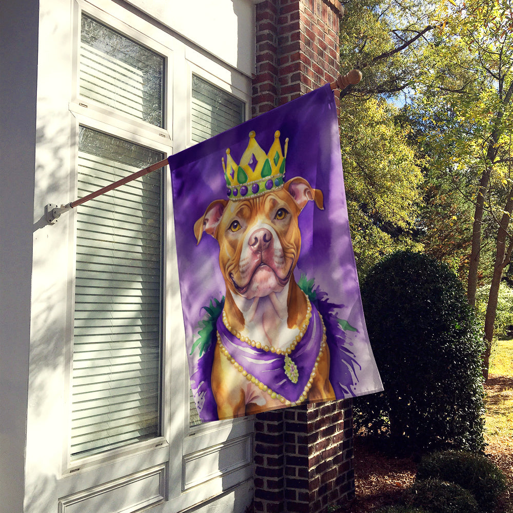 Pit Bull Terrier King of Mardi Gras House Flag