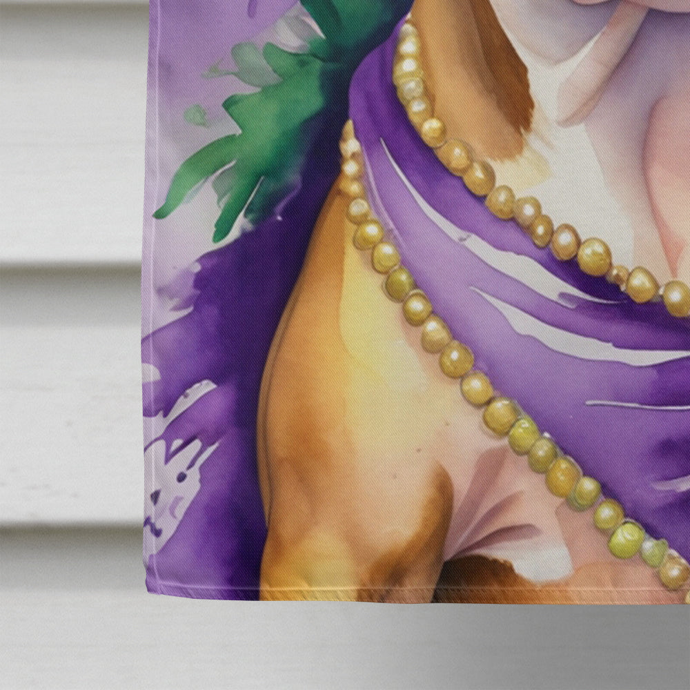 Pit Bull Terrier King of Mardi Gras House Flag